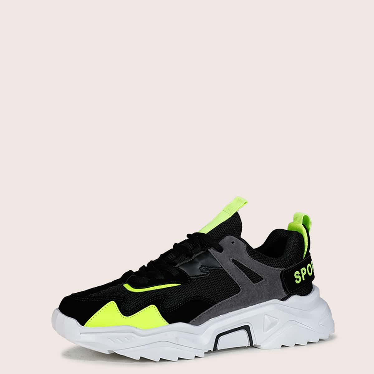 

Guys Colorblock Wide Fit Sneakers, Black