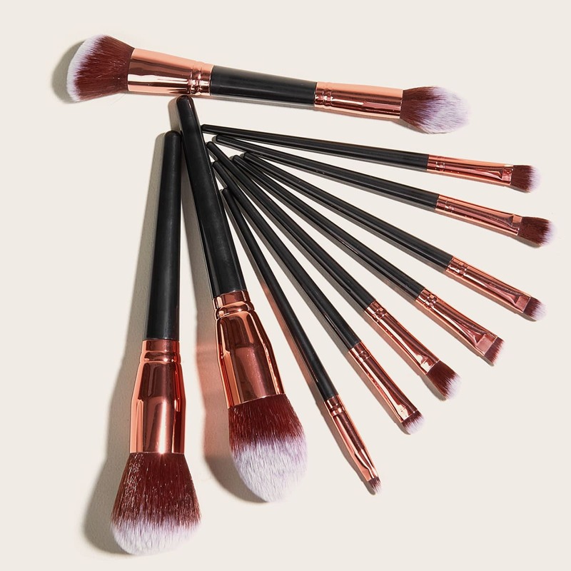 

10pcs Makeup Brush Set, Multicolor