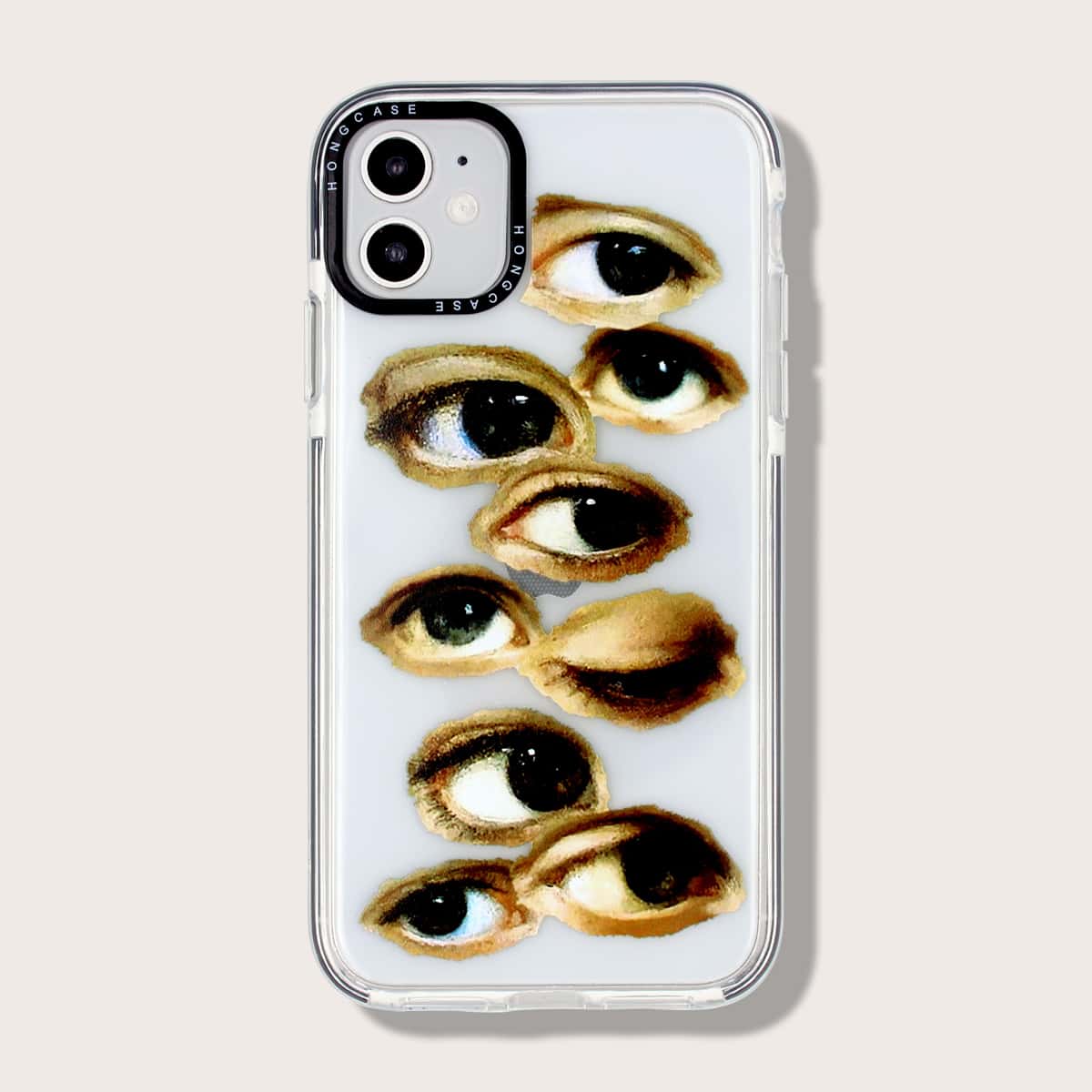 

1pc Eye Pattern iPhone Case, Multicolor