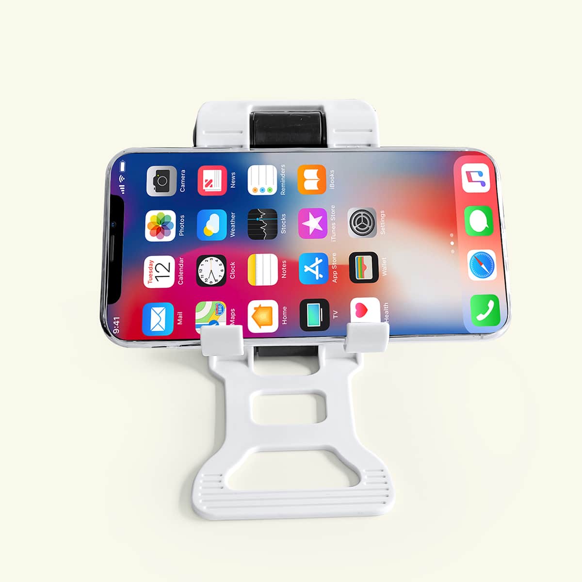 

1pc Adjustable Phone Holder, Black and white