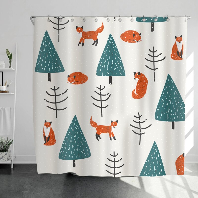 

Cartoon Graphic Shower Curtain, Multicolor