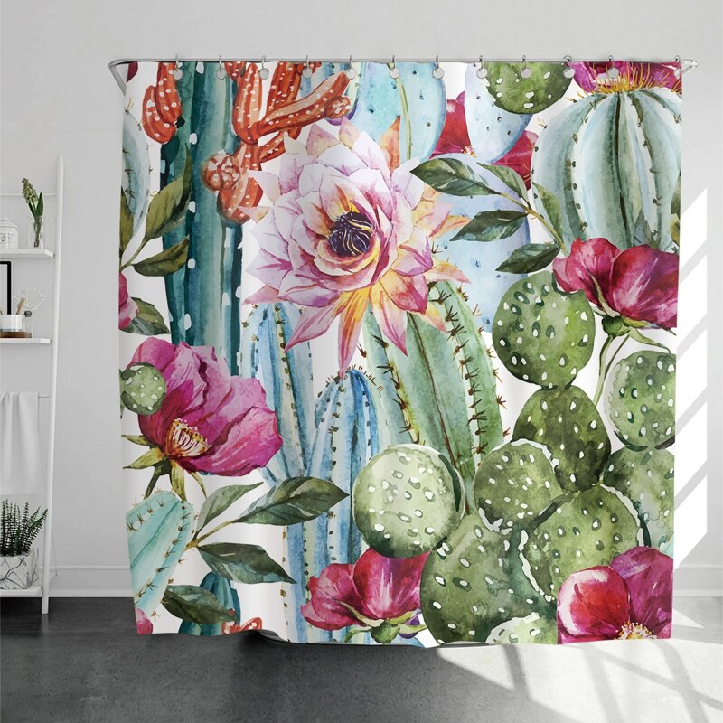 

Cactus Print Shower Curtain, Multicolor