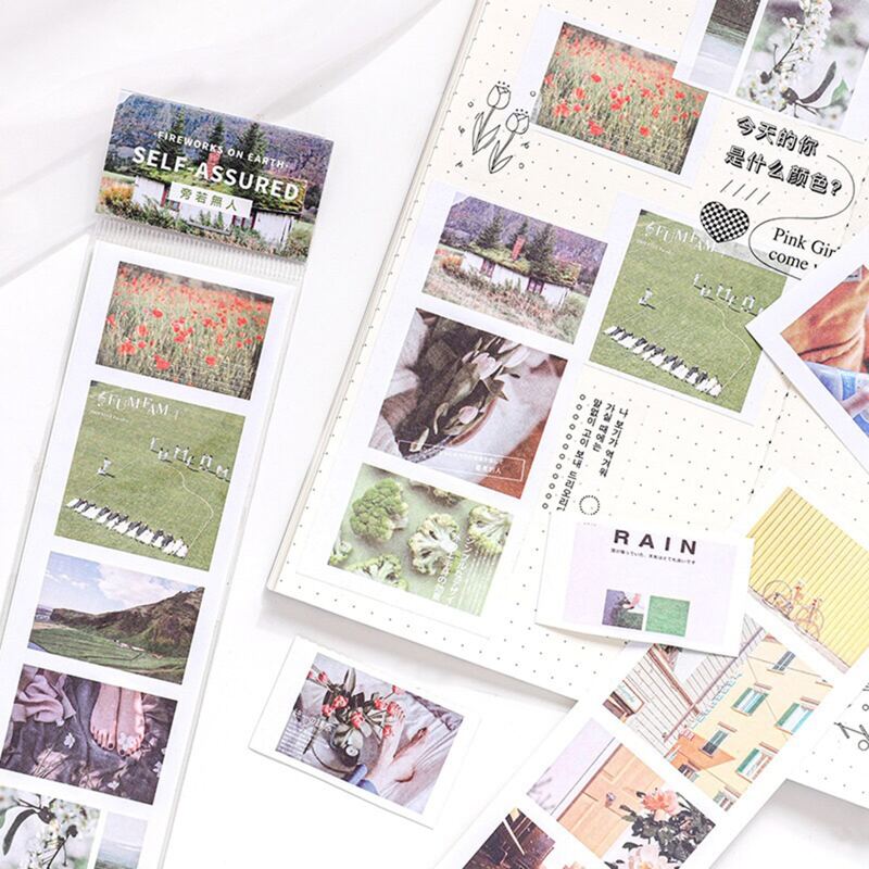 

1sheet Random Landscape Sticker, Multicolor