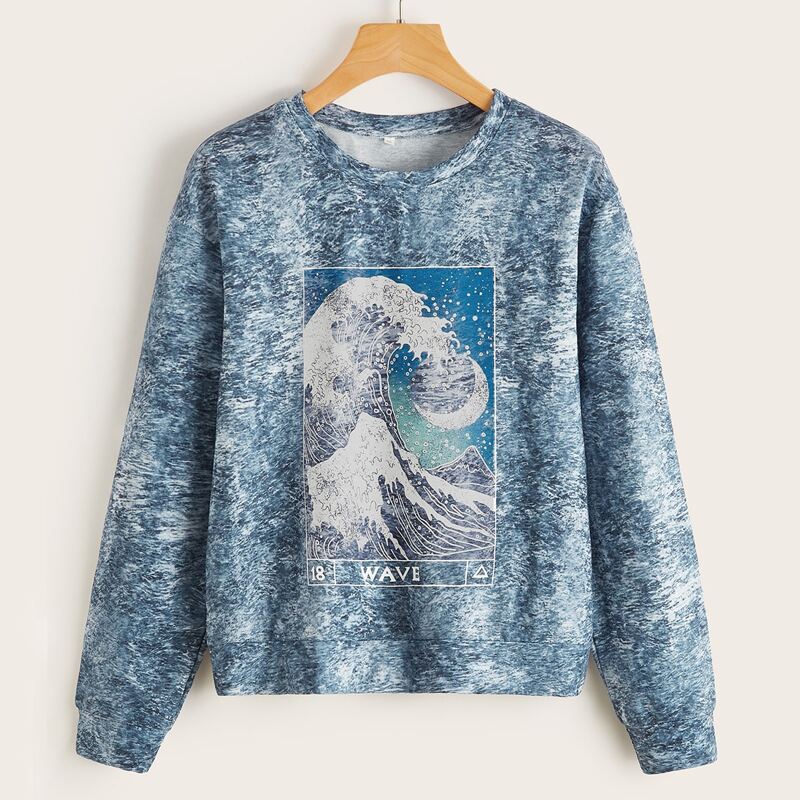 

Wave Graphic Sweatshirt, Multicolor