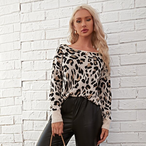 

Leopard Tie Back Sweater, Multicolor