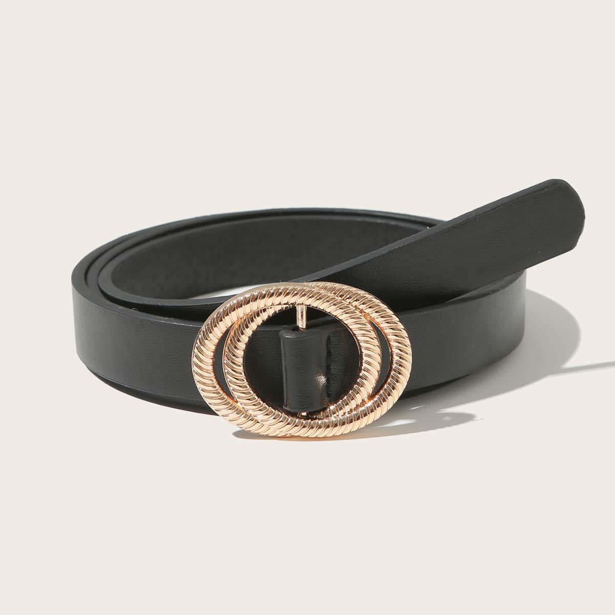 

Metal Buckle Belt, Black
