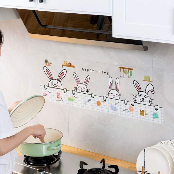 

Cartoon Graphic Anti-greasy Wall Sticker, Multicolor