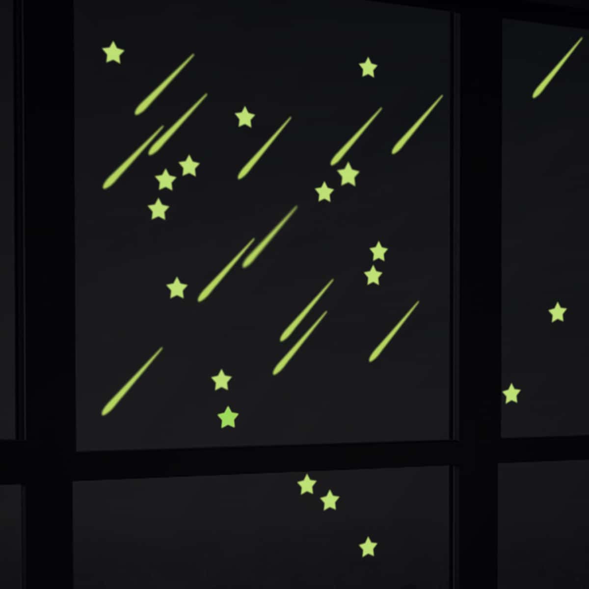 

100pcs Star & 8pcs Meteor Luminous Wall Sticker, Multicolor