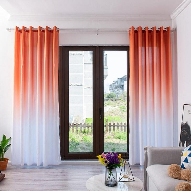 

1pc Gradient Color Curtain, Multicolor