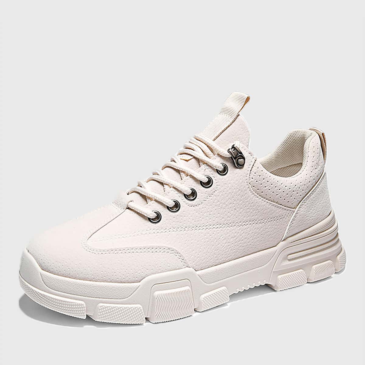 

Guys Lace-up Front Wide Fit Skate Shoes, Beige