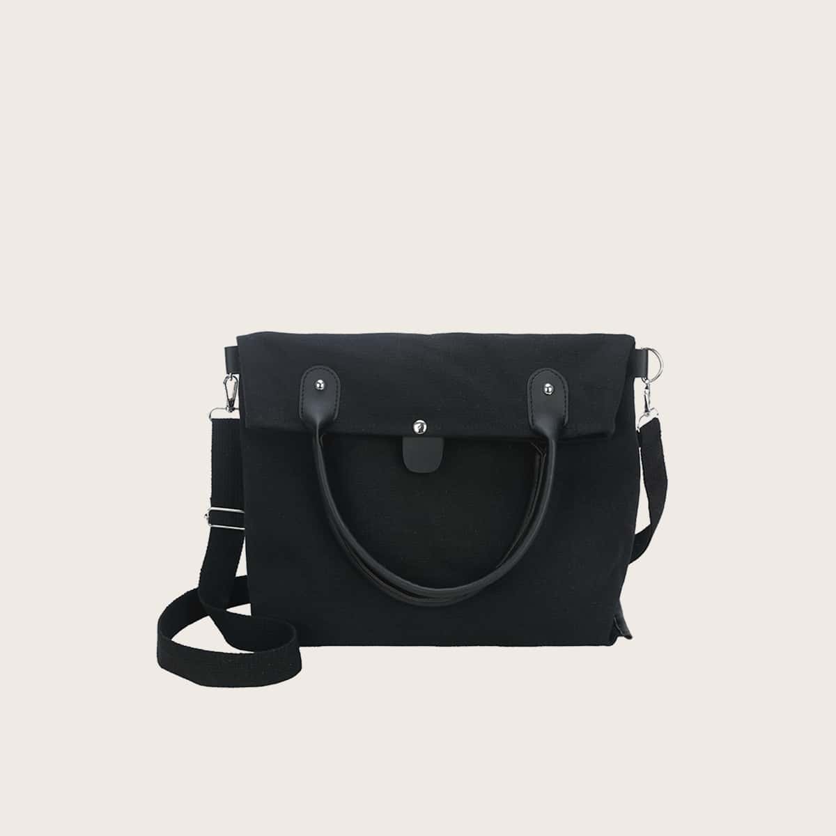 

Minimalist Canvas Tote Bag, Black