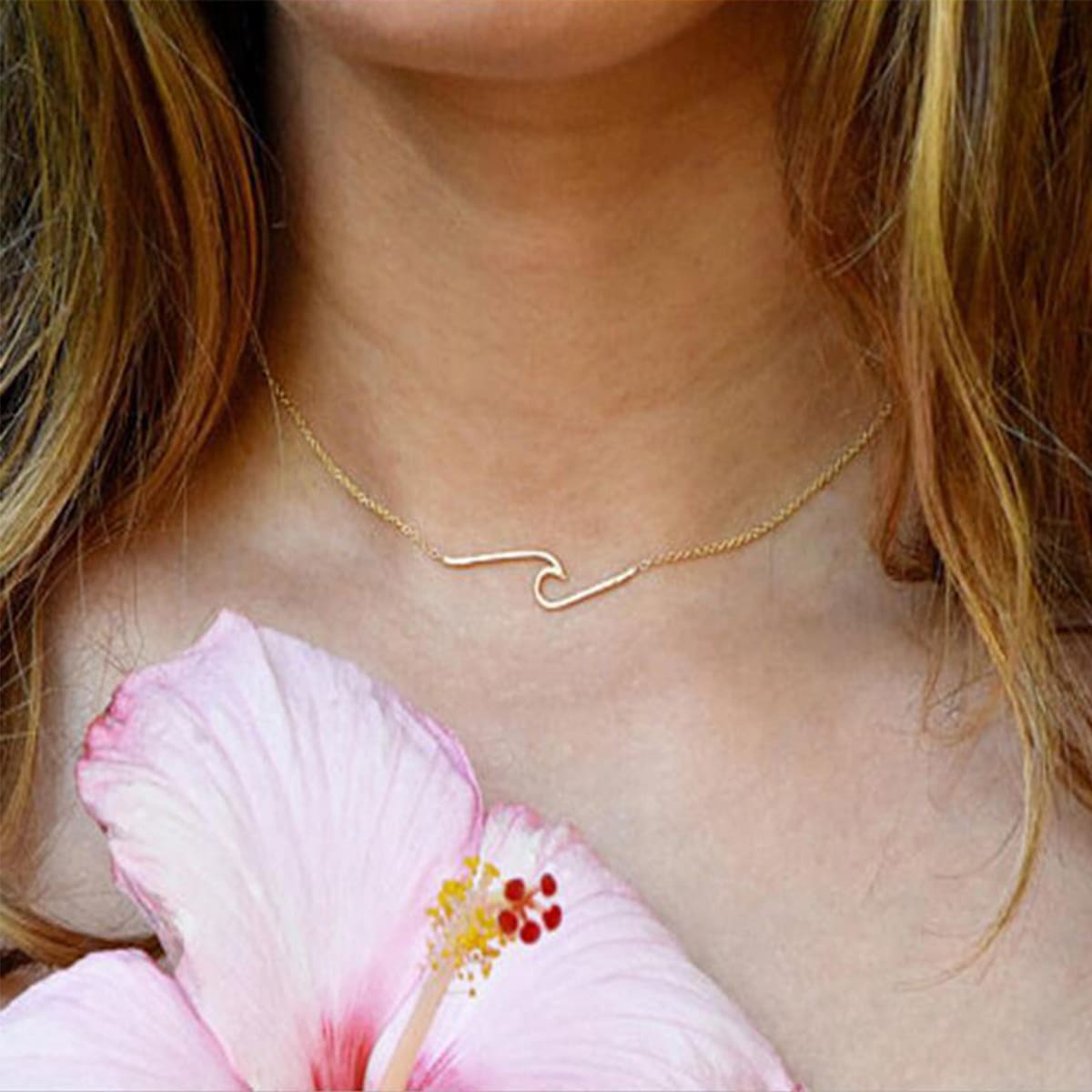 

Wave Chain Necklace, Gold