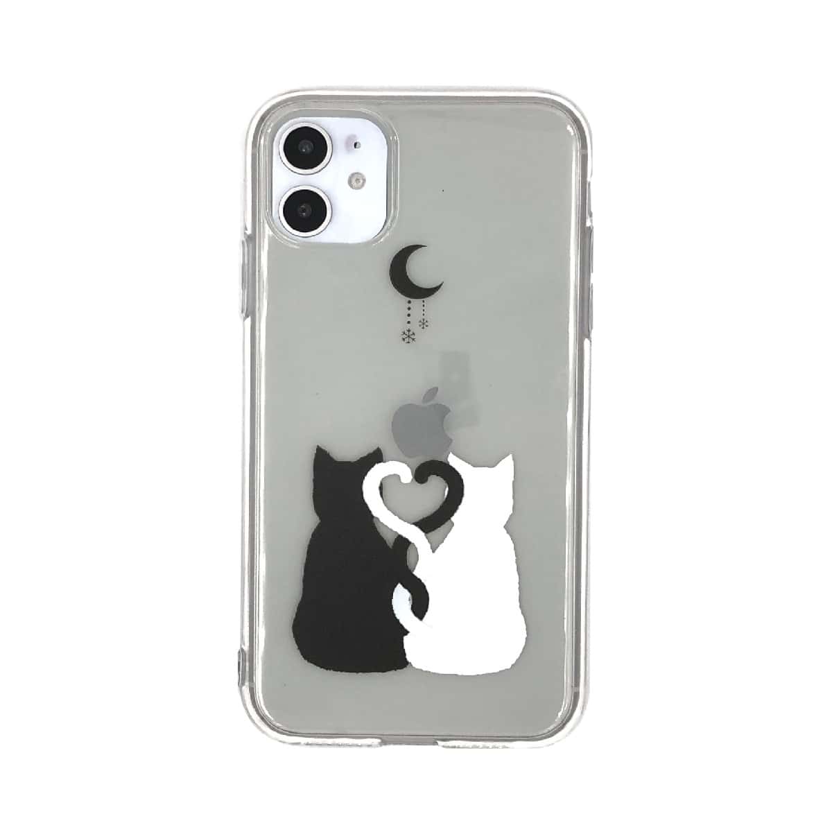 

1pc Cartoon Graphic iPhone Case, Black and white