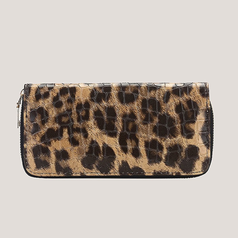 

Leopard Zip Purse, Multicolor