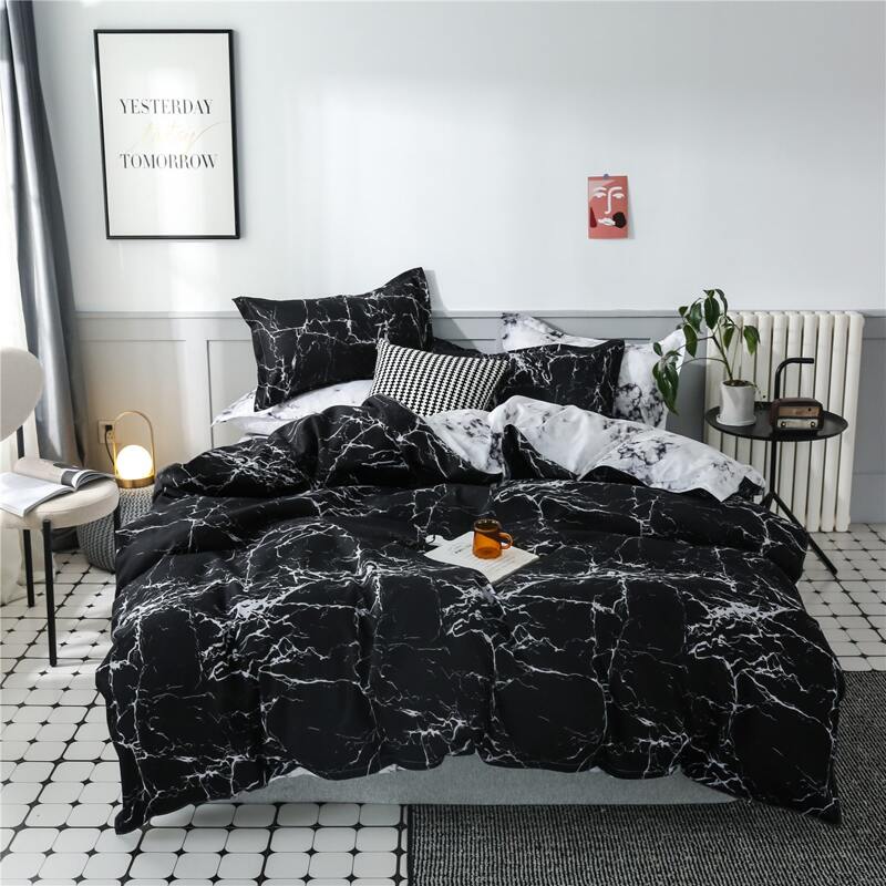 

Marble Pattern Bedding Set Without Filler, Multicolor