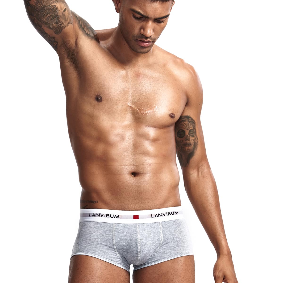 

Guys Letter Graphic Boxer Brief, Light grey