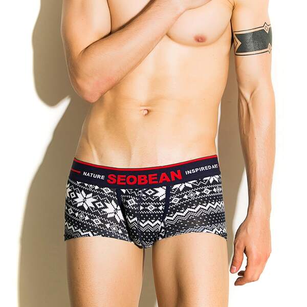

Men Geo & Letter Graphic Boxer Brief, Multicolor