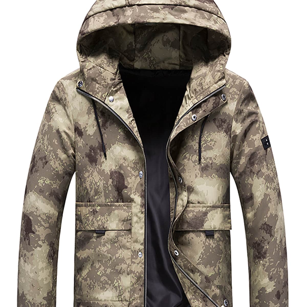 

Guys Camo Print Flap Pocket Jacket, Multicolor