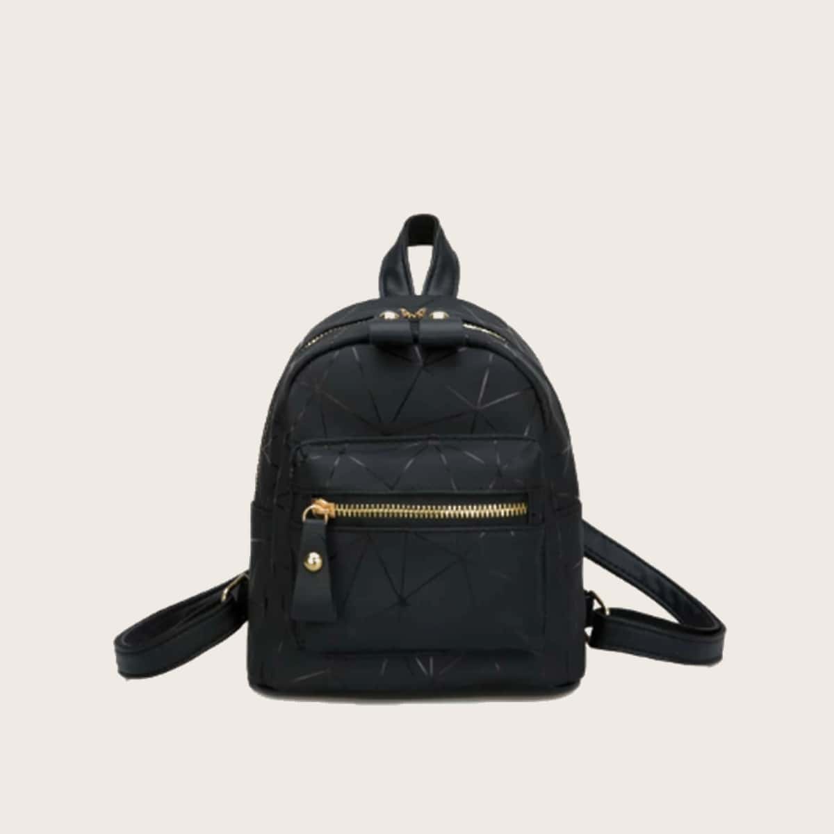 

Geo Zip Backpack, Black