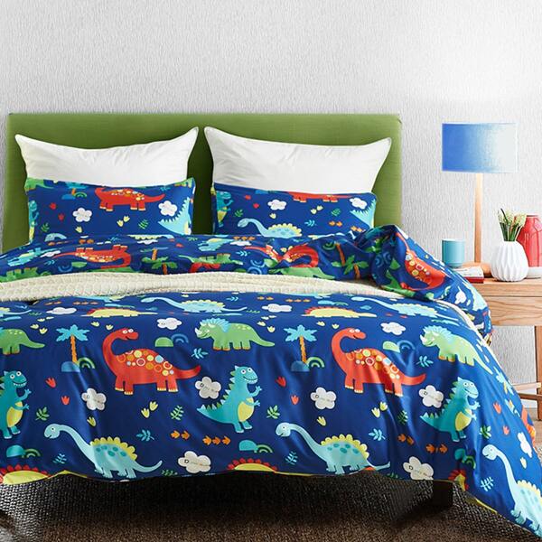 

Kids Cartoon Graphic Bedding Set Without Filler, Multicolor