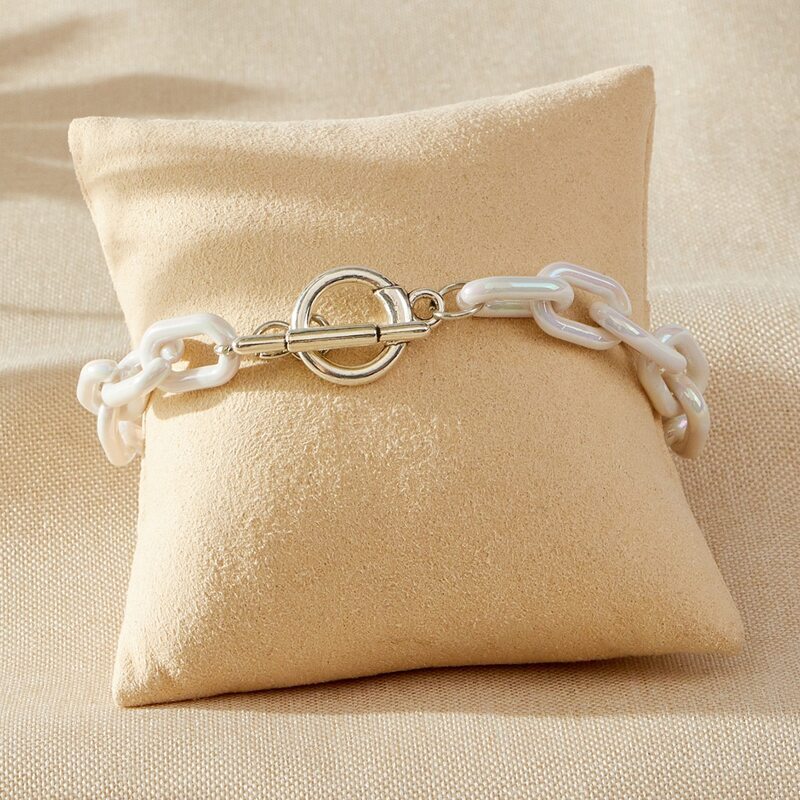 

Chunky Chain Bracelet, White