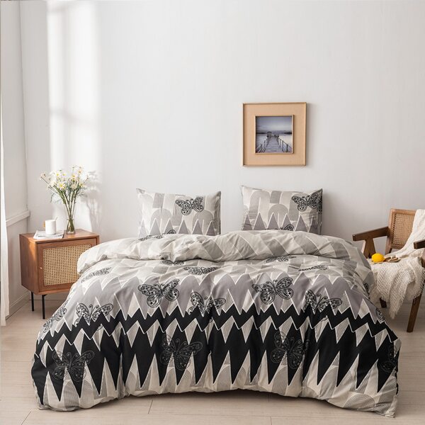 

Butterfly Print Bedding Set Without Filler, Multicolor