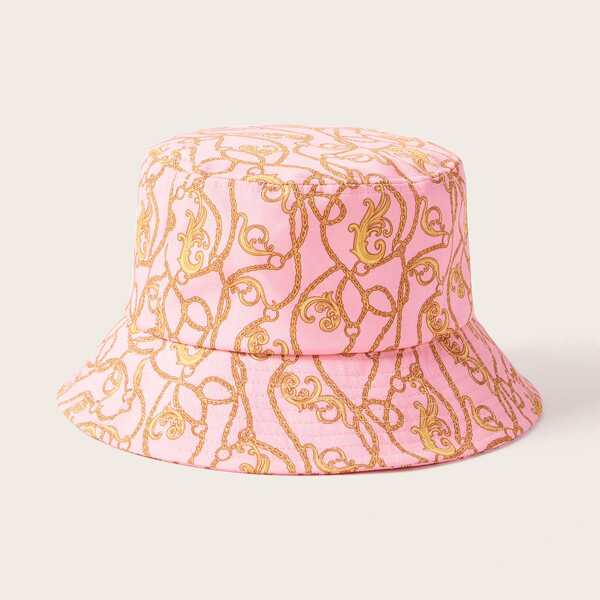 

Chain Pattern Bucket Hat, Pink