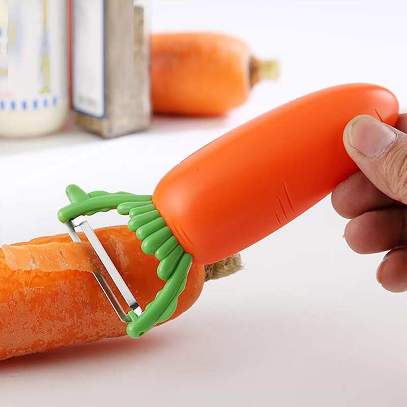 

1pc Carrot Shaped Peeler, Orange