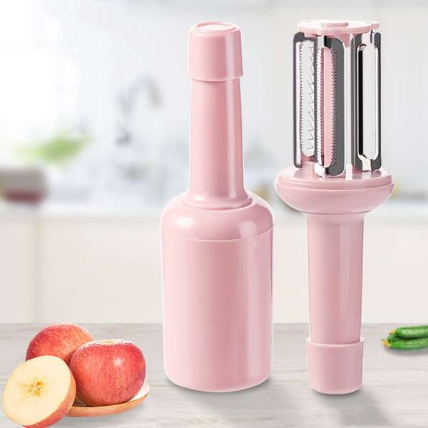 

1pc 3 In 1 Multifunction Peeler, Pink