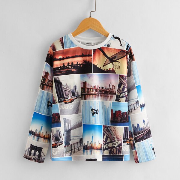 

Boys Picture Print Tee, Multicolor
