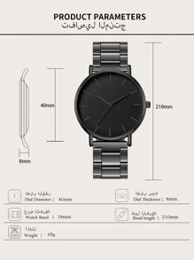 Relojes de hombre Negro Casual - Negro - Ver 3