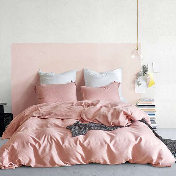 

Solid Color Bedding Set Without Filler, Dusty pink
