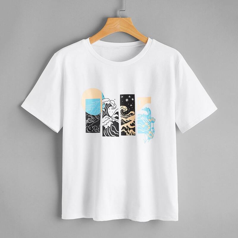

Wave Graphic Tee, White