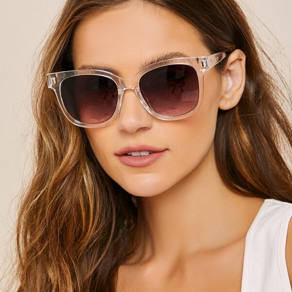 

Transparent Rim Tinted Sunglasses, Brown