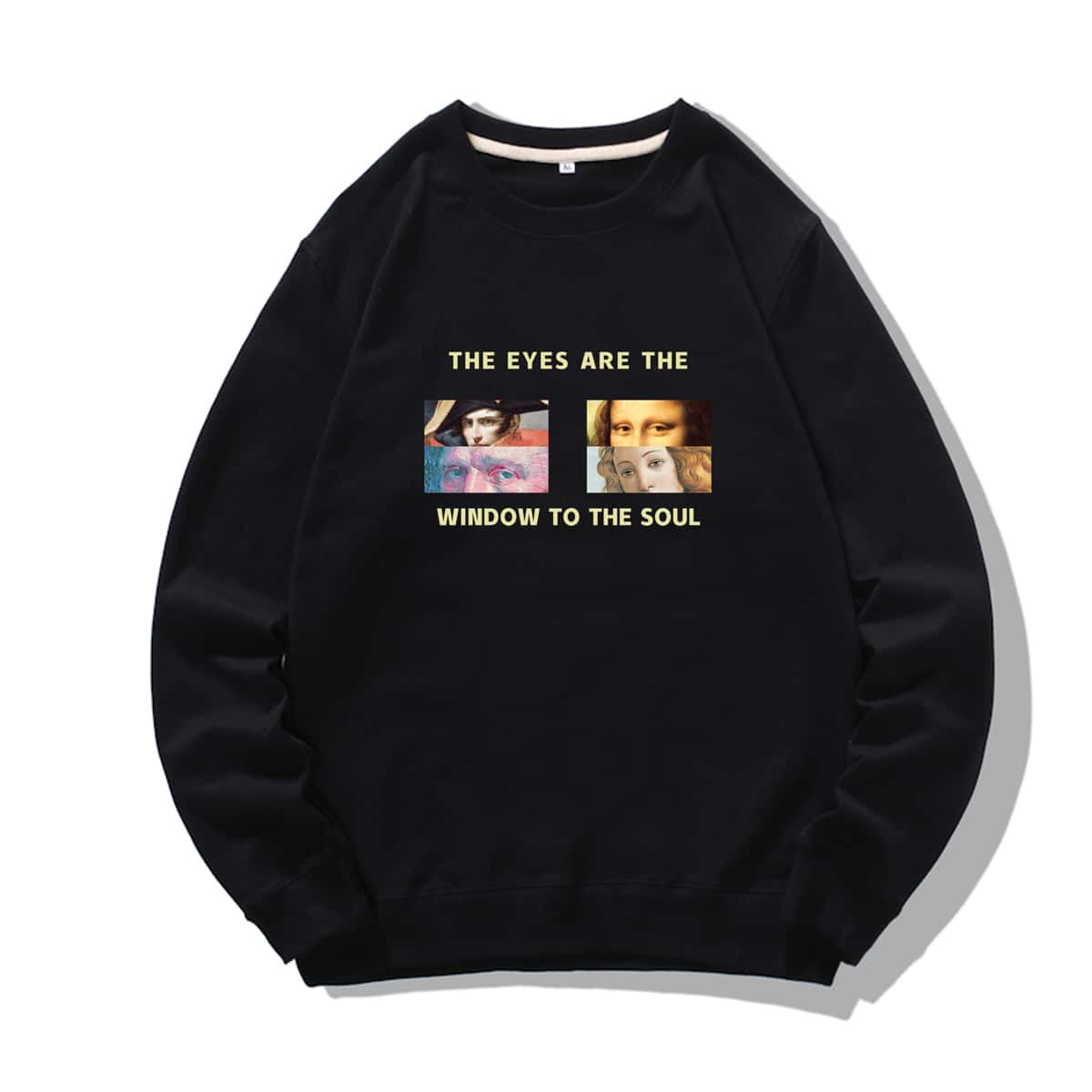 

Guys Figure & Slogan Graphic Sweatshirt, Black