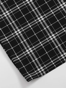SHEIN Bodycon Tartan Dress - Black - View 6