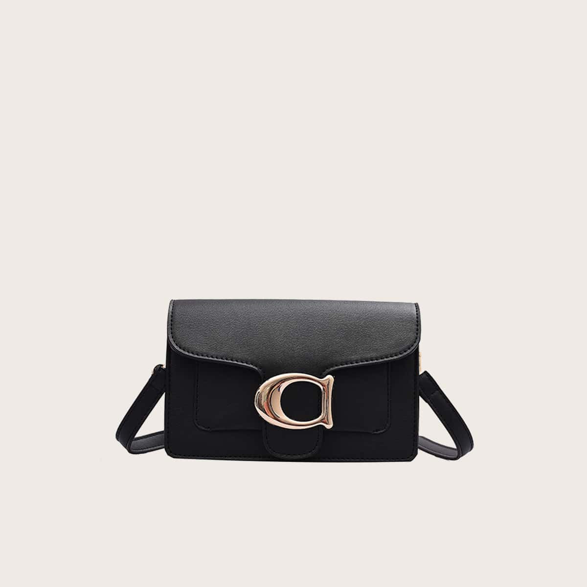 

Simple Ring Crossbody Bag, Black