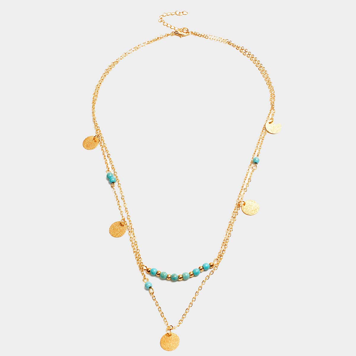 

Coin Layered Necklace, Gold