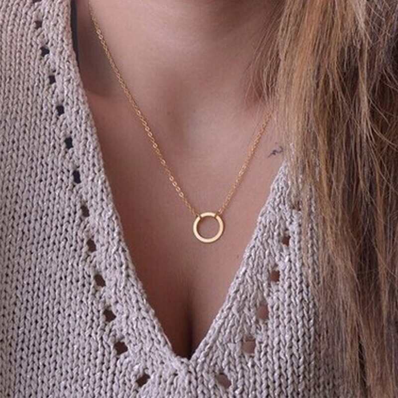 

Ring Pendant Necklace, Gold