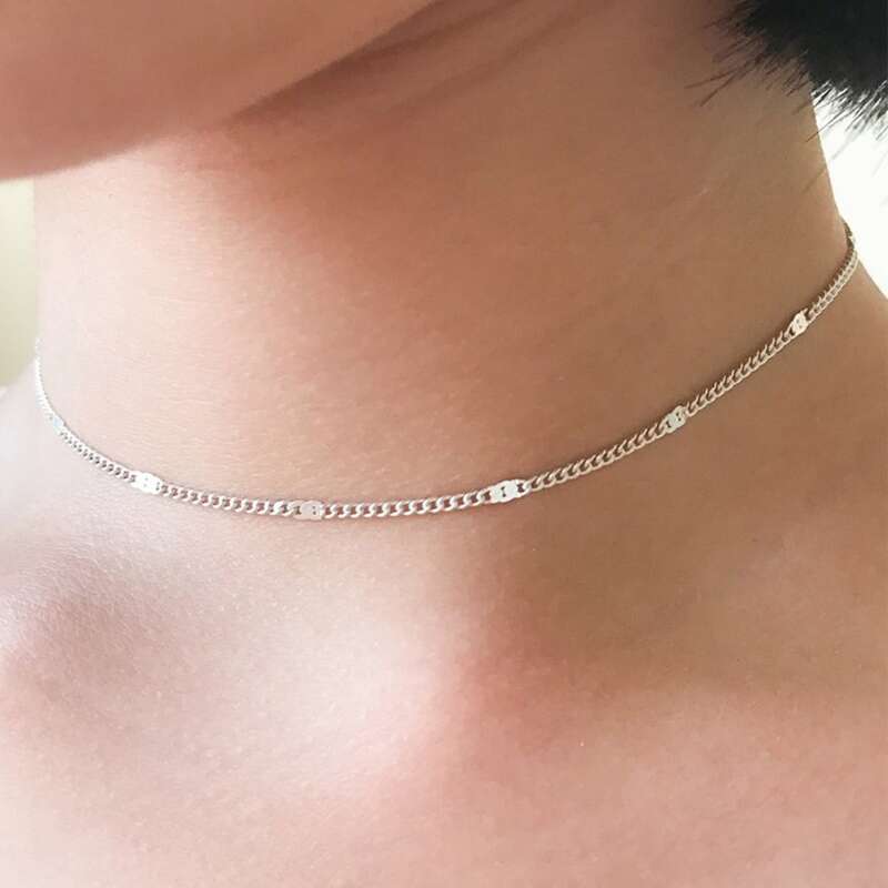 

Simple Chain Choker, Silver