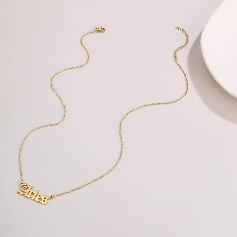

Horoscope Aries Pendant Necklace, Gold