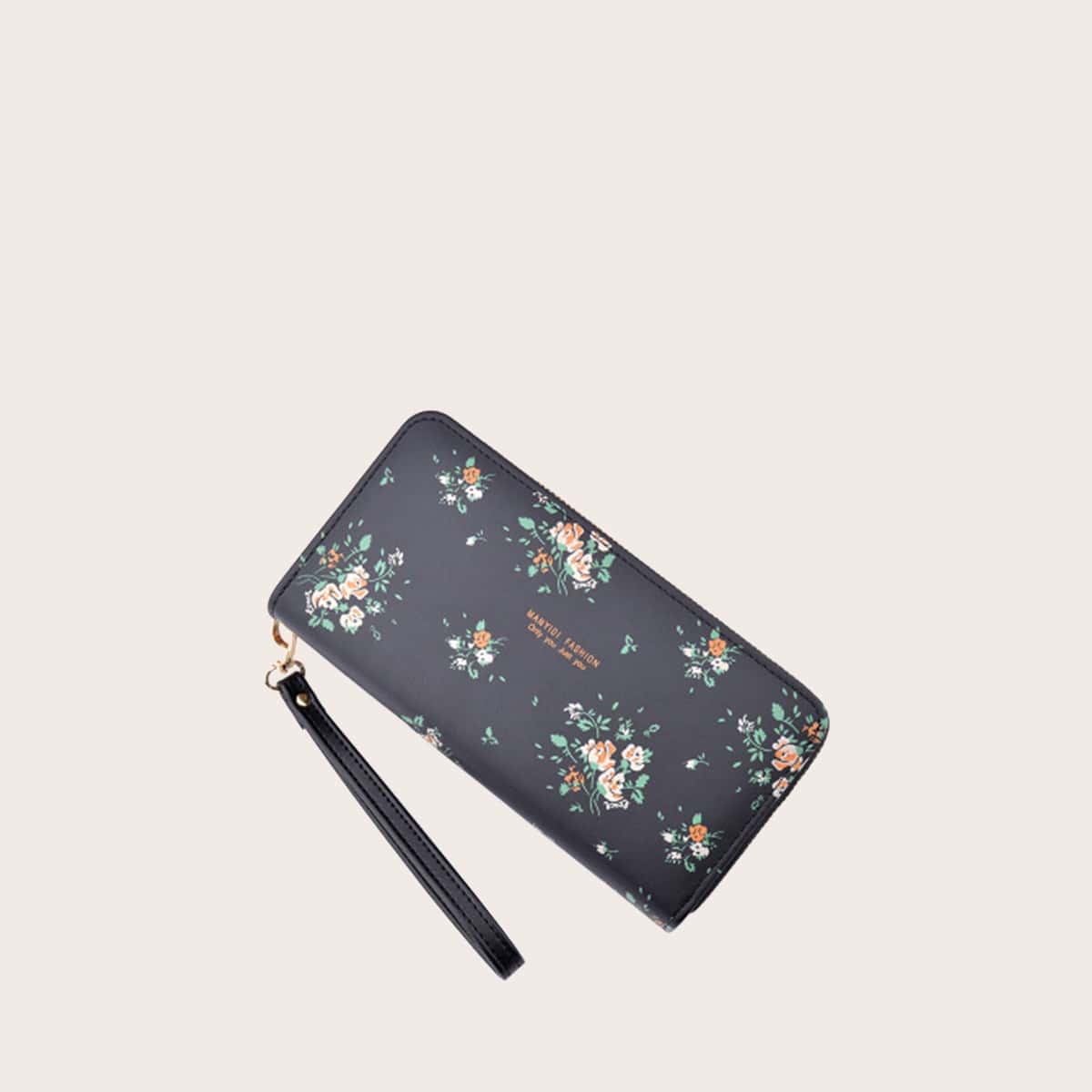 

Floral Graphic Purse, Black