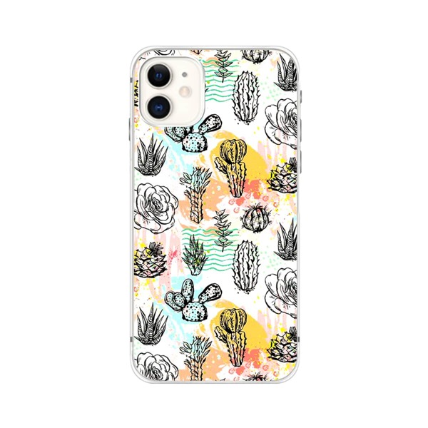 

1pc Cactus Print iPhone Case, Multicolor