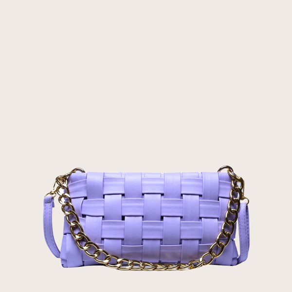 

Braided Shoulder Bag, Purple