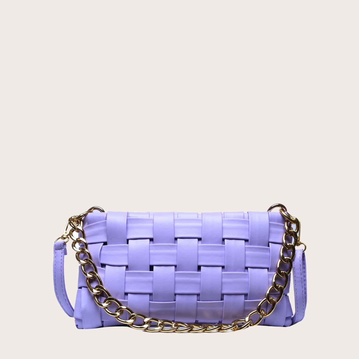 

Braided Shoulder Bag, Purple