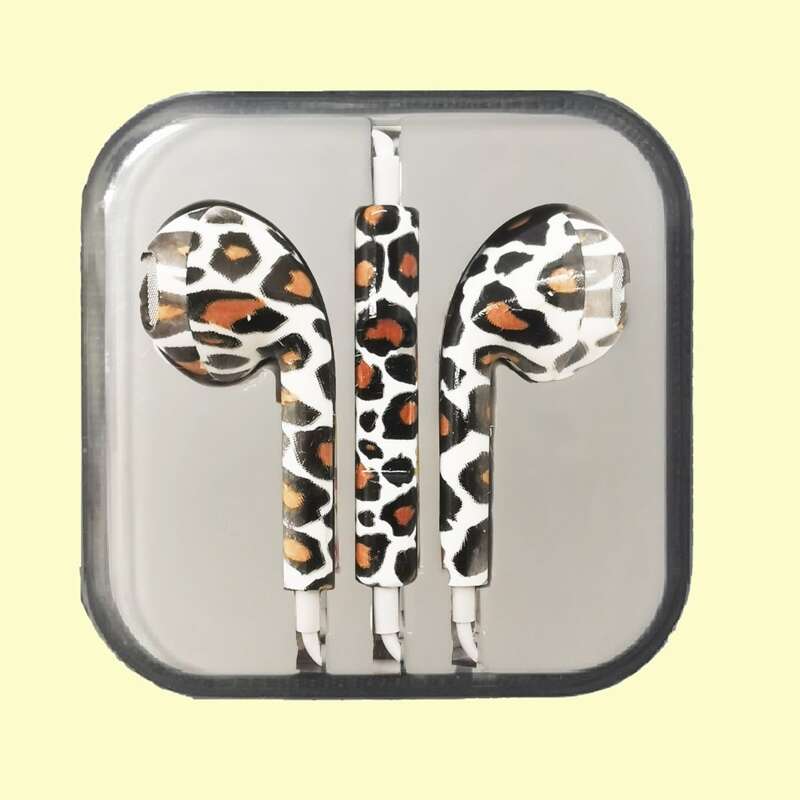 

Leopard Pattern In-ear Earphone With Case, Multicolor