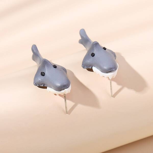 

Animal Shaped Stud Earrings, Grey