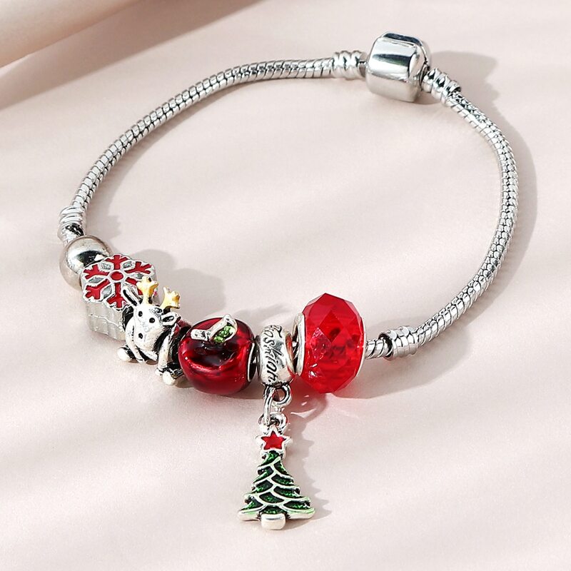 

Christmas Tree Charm Bracelet, Multicolor