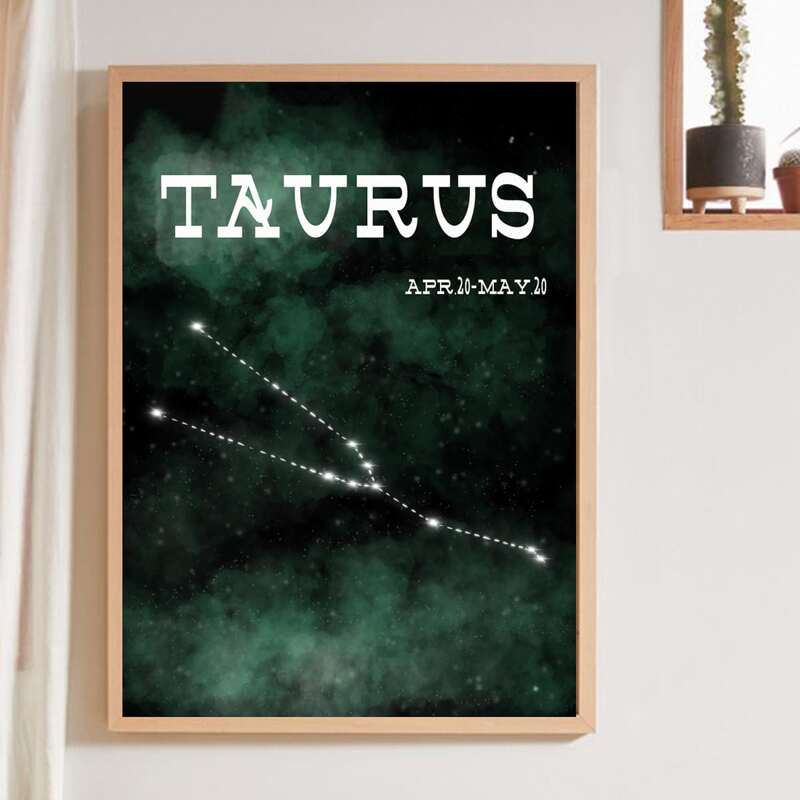 

Constellation Print Wall Painting Without Frame, Multicolor