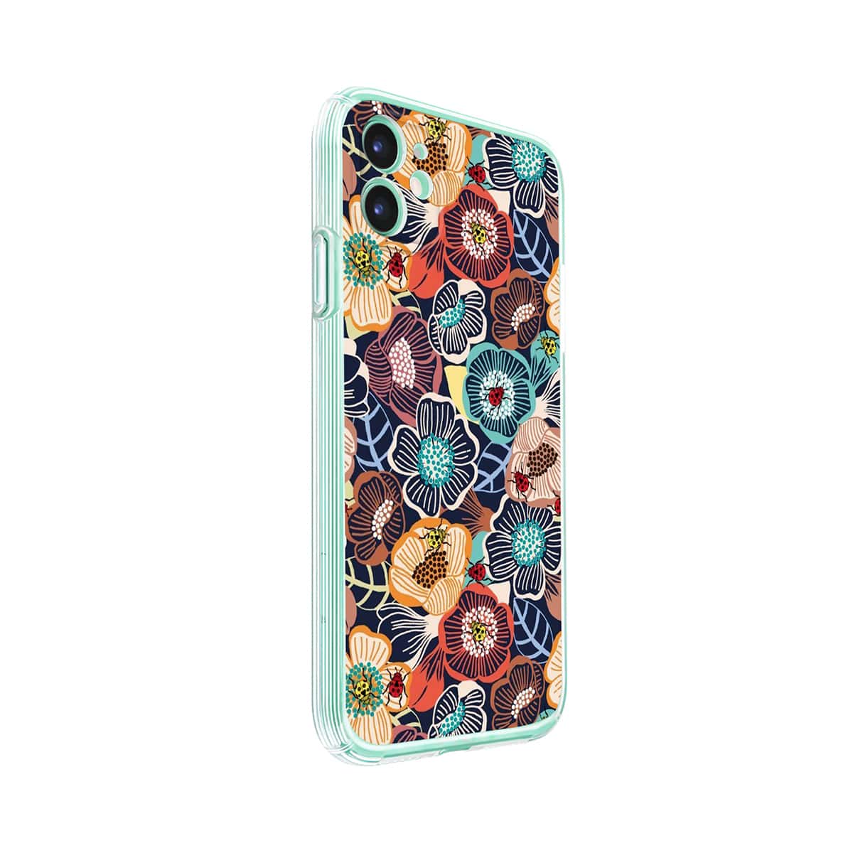

1pc Flower Print iPhone Case, Multicolor